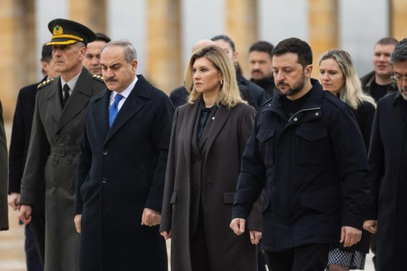 Ukrayna Devlet Başkanı Zelenski, Anıtkabiri ziyaret etti