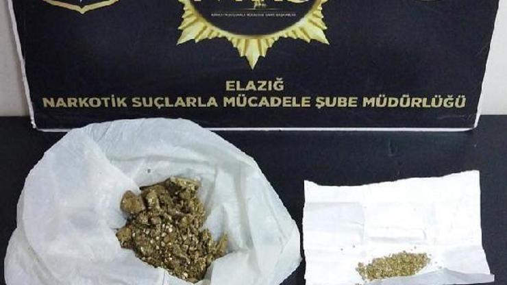 Elazığda üzerinde 33 kilo esrarla yakalanan şüpheli tutuklandı Elazığ