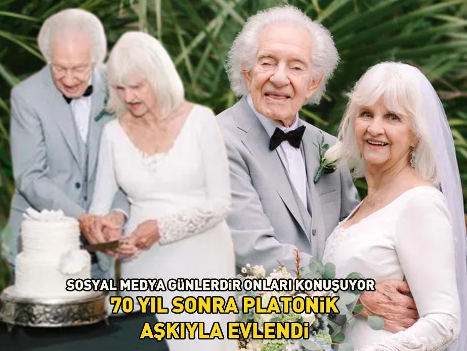 Sosyal medya günlerdir onları konuşuyor! 88 yaşındaki kadın 70 yıl sonra platonik aşkıyla evlendi