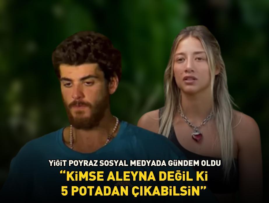 Survivor'dan elenen Poyraz'dan şoke eden paylaşım: 'Kimse Aleyna Kalaycıoğlu değil ki 5 potadan çıkabilsin'