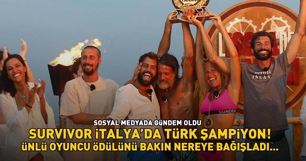 Survivor İtalya'da Türk şampiyon! Ünlü oyuncu Aras Şenol ödülünü bakın nereye bağışladı: ‘Asla unutma, hep hatırla’