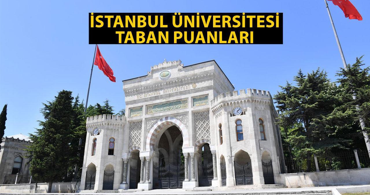 İstanbul Üniversitesi taban puanları ve başarı sıralaması 2024 (Sayısal, sözel, eşit ağırlık bölümleri)