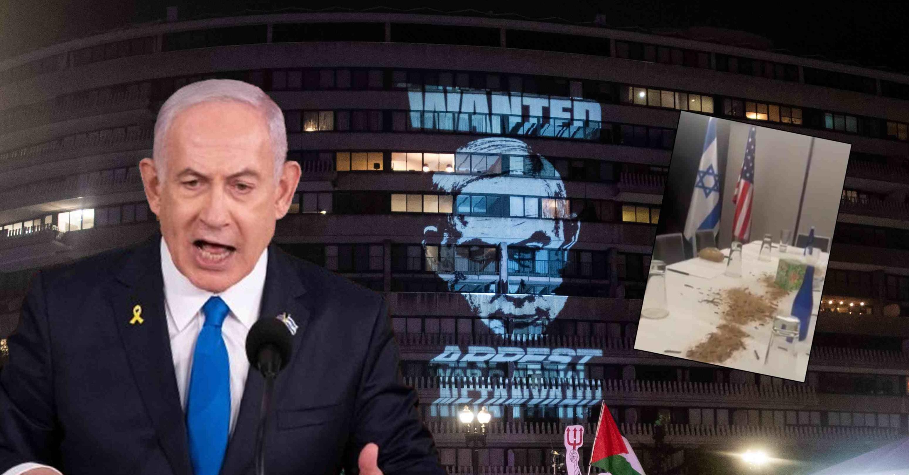 Netanyahu'ya Washington’daki otelinde 'çifte şok'