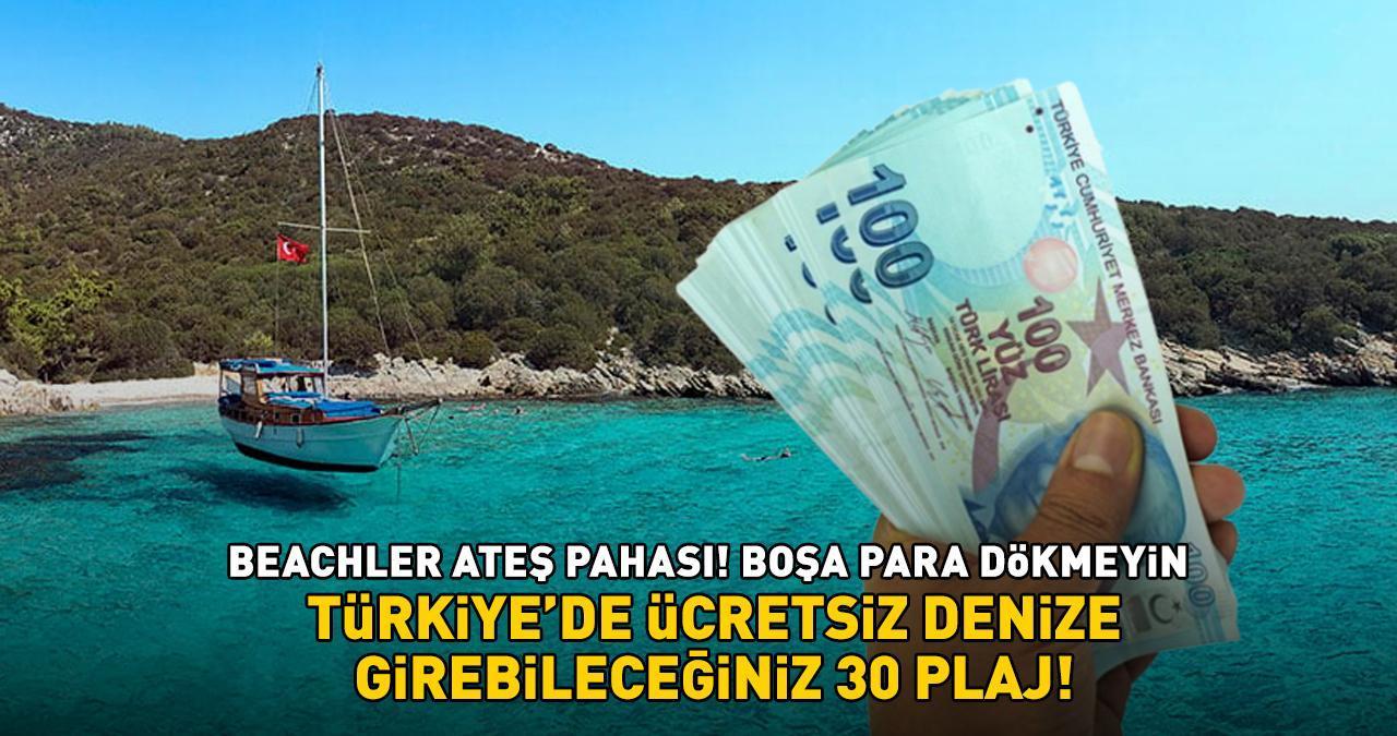 Beachler ateş pahası! Boşa para dökmeyin: 'Türkiye'de ücretsiz denize girebileceğiniz 30 plaj'