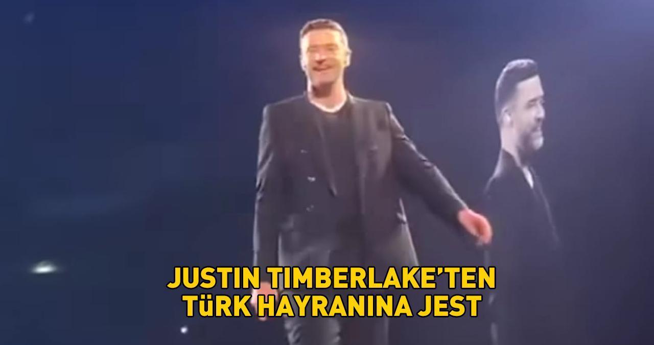 Justin Timberlake'ten Türk hayranına jest! ‘Seni seviyorum’ diye bağırınca şarkısını yarıda kesip bakın ne yaptı