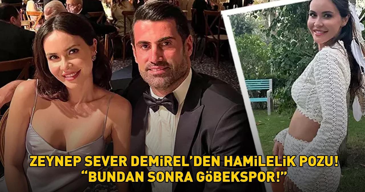 Eski milli futbolcu Volkan Demirel'in eşi Zeynep Sever Demirel'den hamilelik pozu: 'Bundan sonra Göbekspor'