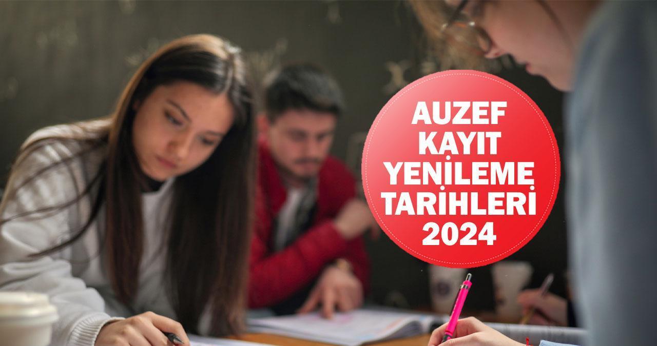 AUZEF KAYIT YENİLEME TARİHLERİ 2024: AUZEF ders seçmeleri ne zaman?