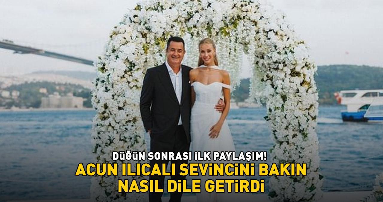 DÜĞÜN SONRASI İLK PAYLAŞIM! Ayça Çağla Altunkaya ile evlenen Acun Ilıcalı sevincini bakın nasıl dile getirdi