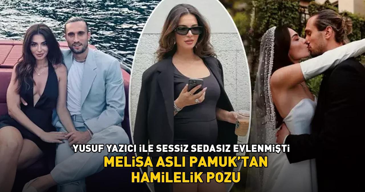 Melisa Aslı Pamuk'tan hamilelik pozu! Yusuf Yazıcı kalp emojisi gönderdi