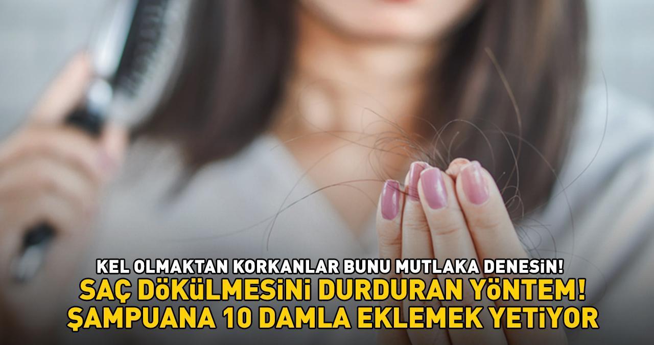 Saç dökülmesini durduran yöntem! Kel olmaktan korkanlar bunu mutlaka denesin! Şampuana 10 damla eklemek yetiyor