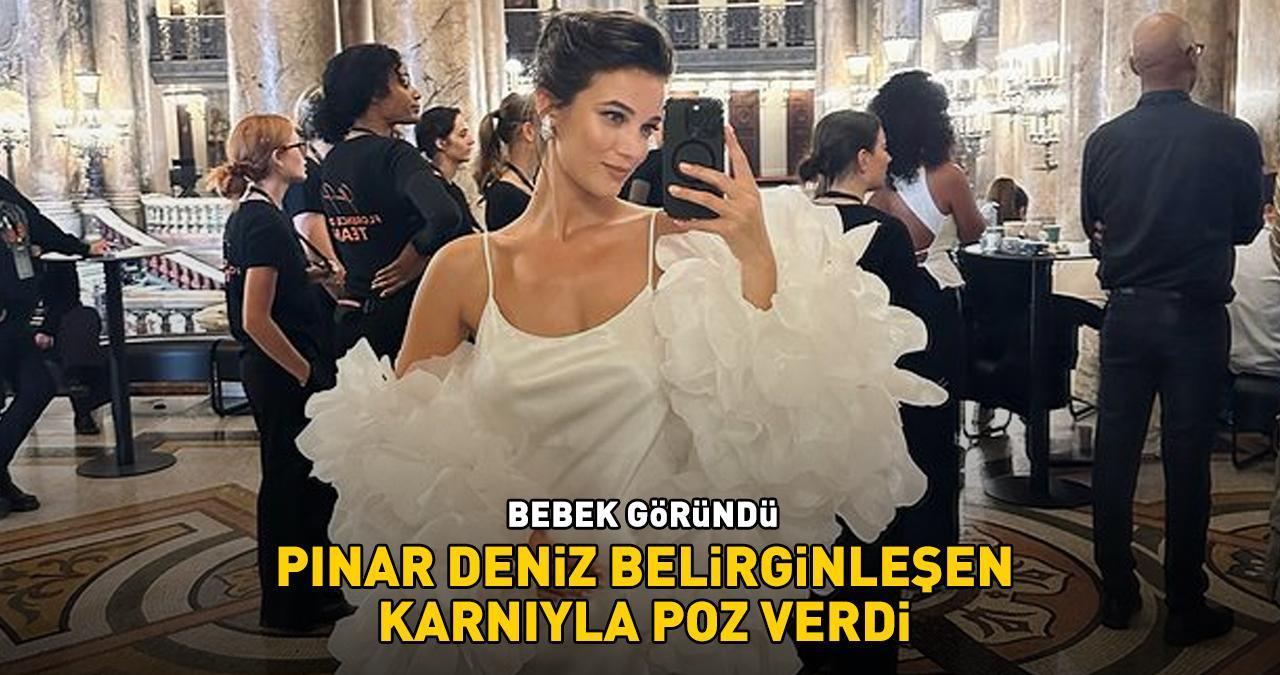 BEBEK GÖRÜNDÜ! Pınar Deniz, belirginleşen karnıyla poz verdi