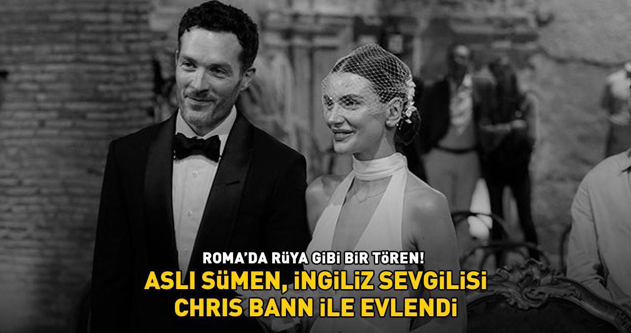 RÜYA GİBİ BİR TÖREN! Baht Oyunu'nun yıldızı Aslı Sümen, İngiliz sevgilisi Chris Bann ile Roma'da evlendi