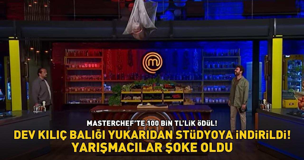 MASTERCHEF'TE 100 BİN TL'LİK ÖDÜLÜN SAHİBİ BELLİ OLDU! Dev kılıç balığı stüdyoya yukarıdan indirildi, yarışmacılar şoke oldu