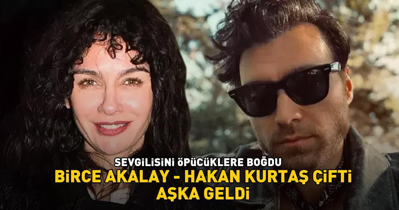 BİRCE AKALAY - HAKAN KURTAŞ ÇİFTİ AŞKA GELDİ! Sevgilisini öpücüklere boğdu