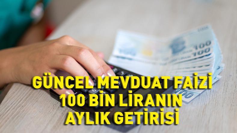 MEVDUAT FAİZİ | Bankalar mevduat faizinde rakamlarını güncelledi! 100 bin liranın aylık getirisi yatırımcısının yüzünü güldürecek...