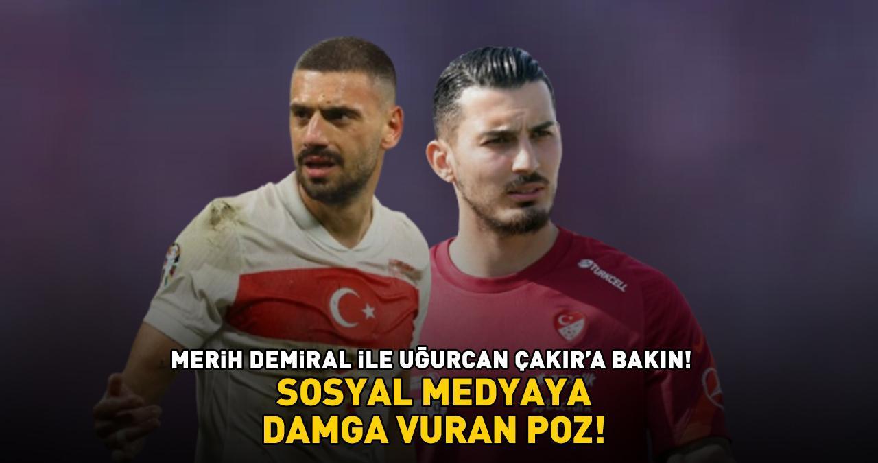 TÜRKİYE - KARADAĞ MAÇI ÖNCESİ GÜNDEM OLDU! Merih Demiral ile Uğurcan Çakır’a bakın! İkilinin pozu sosyal medyayı yıktı geçti