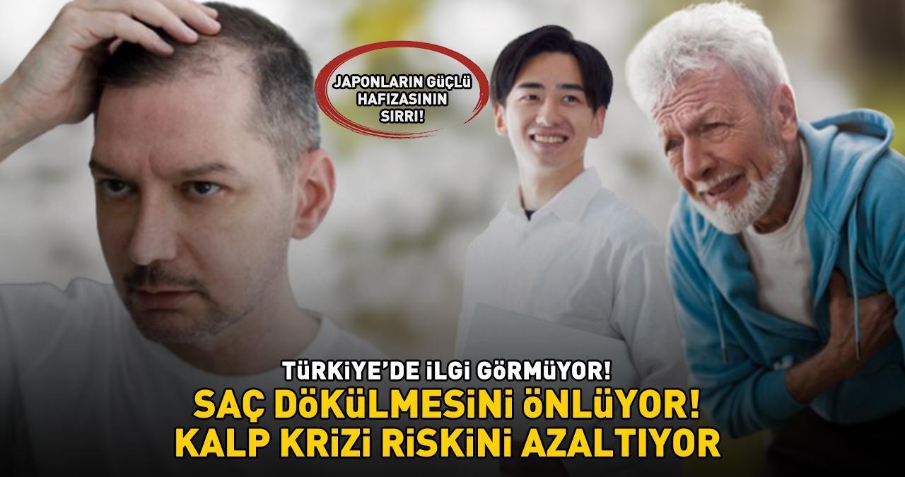 Türkiye'de ilgi görmüyor! Japonların güçlü hafızasının sırrı! 'Saç dökülmesini önlüyor, kalp krizi riskini azaltıyor'