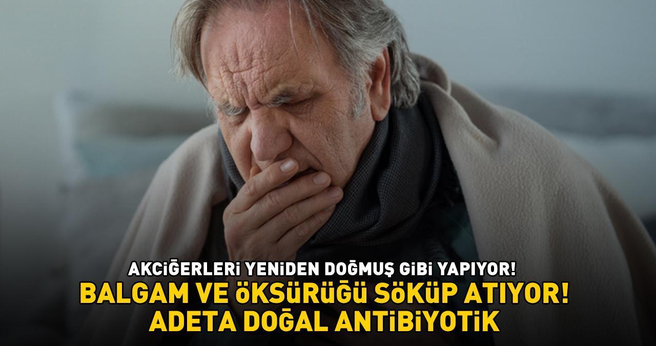 Akciğerleri Yeniden Doğmuş Gibi Yapıyor... Balgam Ve Öksürük Ne Varsa Söküp Atıyor! Adeta Doğal Antibiyotik!