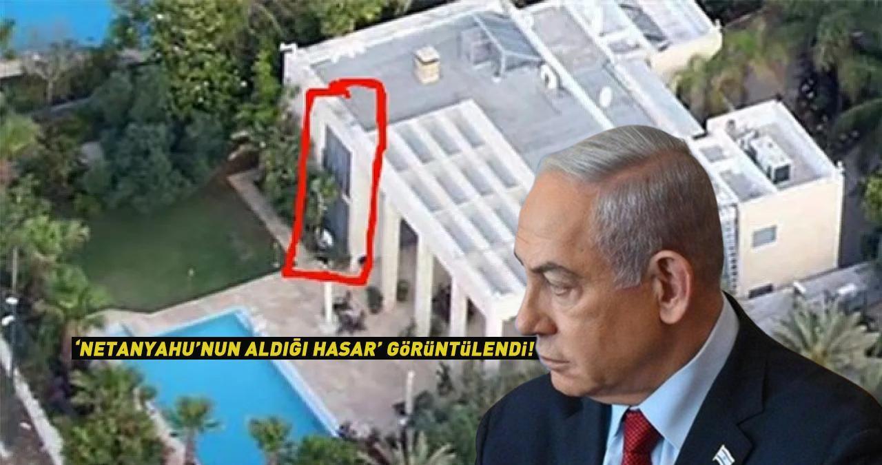 Saldırıyı Hizbullah üstlenmişti! Netanyahu’nun evindeki hasar görüntülendi