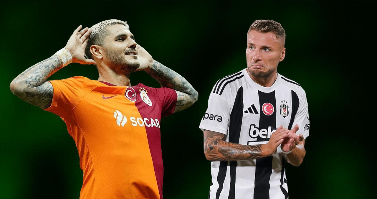 Galatasaray - Beşiktaş derbisi, golcülerin savaşına dönüşecek! Tüm gözler Icardi ve Immobile'de...