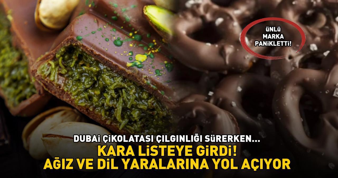 DUBAİ ÇİKOLATASI ÇILGINLIĞI SÜRERKEN KARA LİSTEYE GİRDİ! Ağız ve dil yaralarına yol açıyor: Ünlü çikolata markası panikletti!