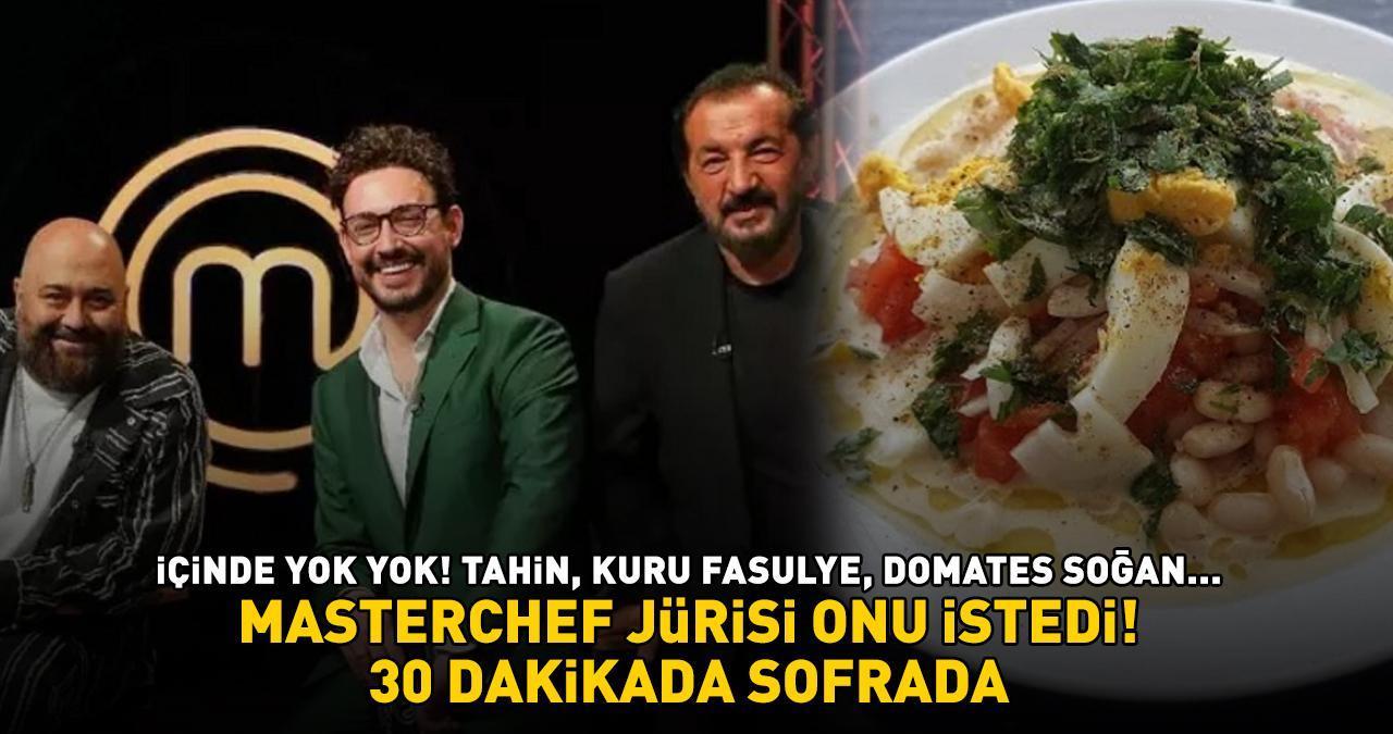 30 DAKİKADA SOFRADA! MasterChef'teki Antalya piyazı ve püf noktaları: Tahin, kuru fasulye, domates, soğan... İçinde yok yok!