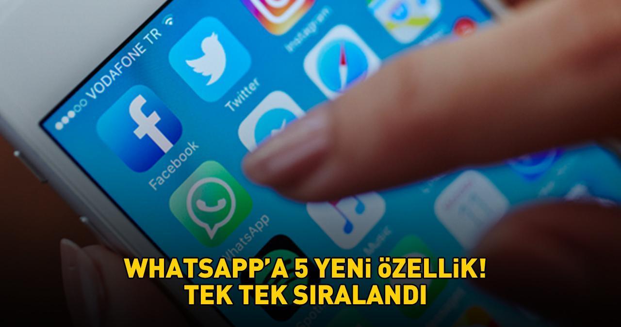 WHATSAPP'A 5 YENİ ÖZELLİK! 2,33 milyarın üzerinde aktif kullanıcısı var! Meğer Instagram’daki o fonksiyonlar…