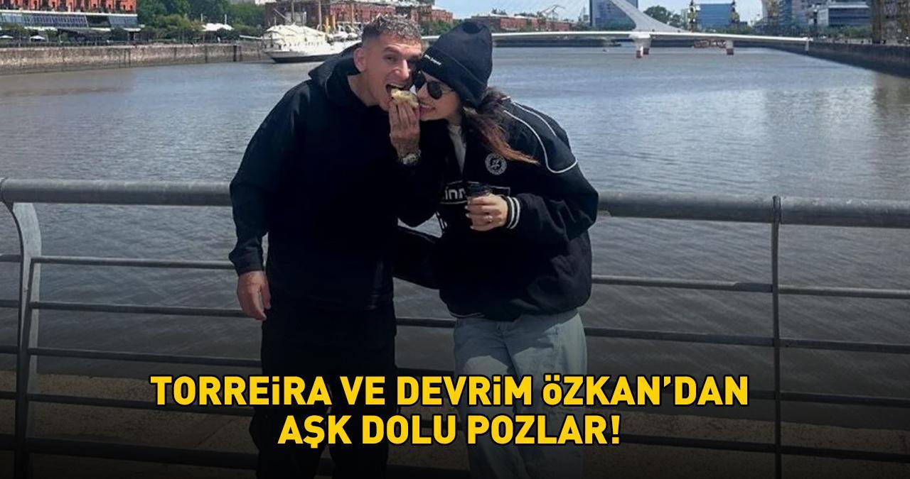 Galatasaray'ın yıldızı Lucas Torreira ile sevgilisi Devrim Özkan'dan aşk dolu pozlar! ADETA DÜŞMAN ÇATLATTILAR