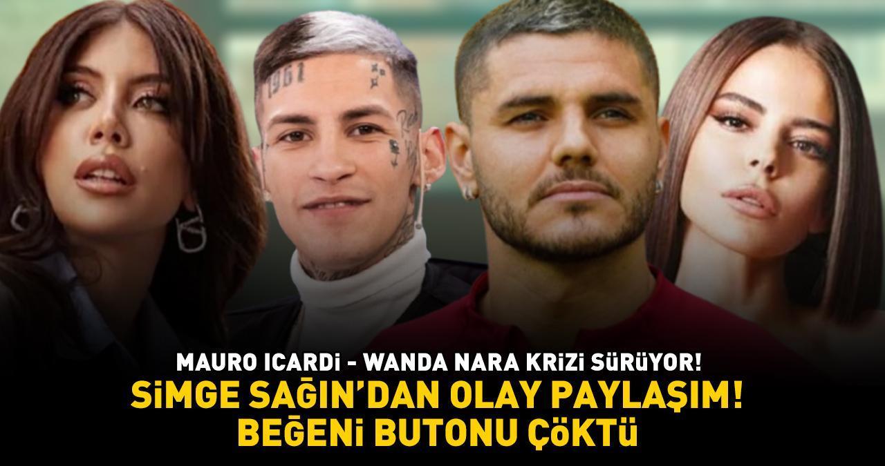 Galatasaray'ın yıldızı Icardi ile Wanda Nara arasında kriz sürüyor! Simge Sağın'dan olay paylaşım! BEĞENİ BUTONU ÇÖKTÜ