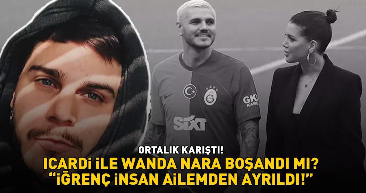 Galatasaray'ın yıldızı Mauro Icardi ile Wanda Nara boşandı mı? Guido Icardi'den olay sözler: 'İĞRENÇ İNSAN AİLEMDEN AYRILDI'