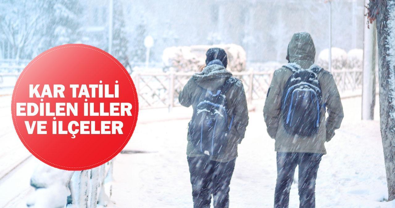 25 Kasım Pazartesi kar tatili edilen iller ve ilçeler MEB: Hangi illerde ve ilçelerde okullar tatil edildi?