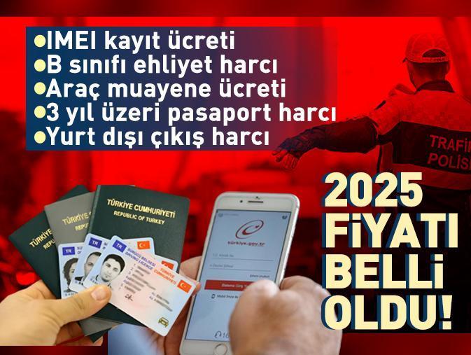 Yeniden değerleme oranı Resmi Gazete'de: ehliyet, pasaport, yurt dışı çıkış harcı 2025'te kaç para olacak?