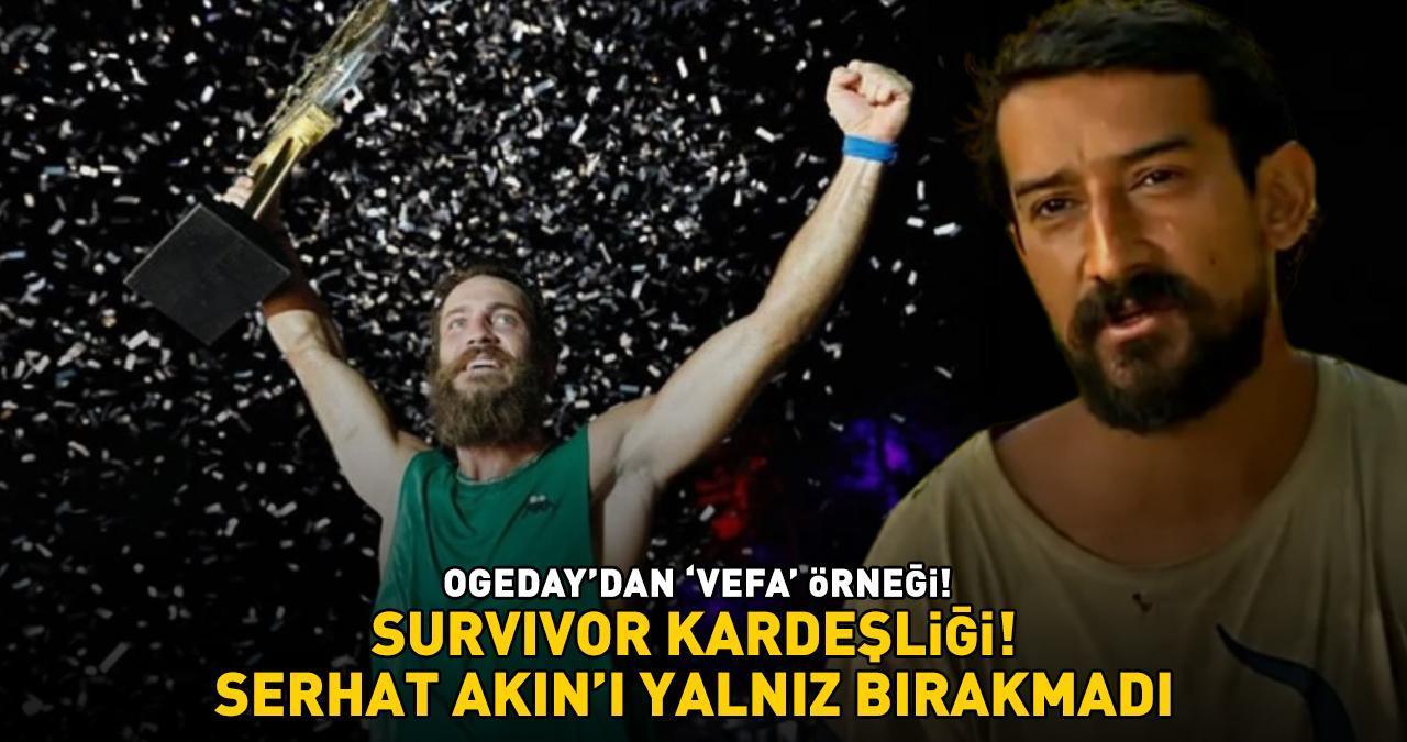 SURVIVOR KARDEŞLİĞİ! Son şampiyon Ogeday, Serhat Akın'ı yalnız bırakmadı