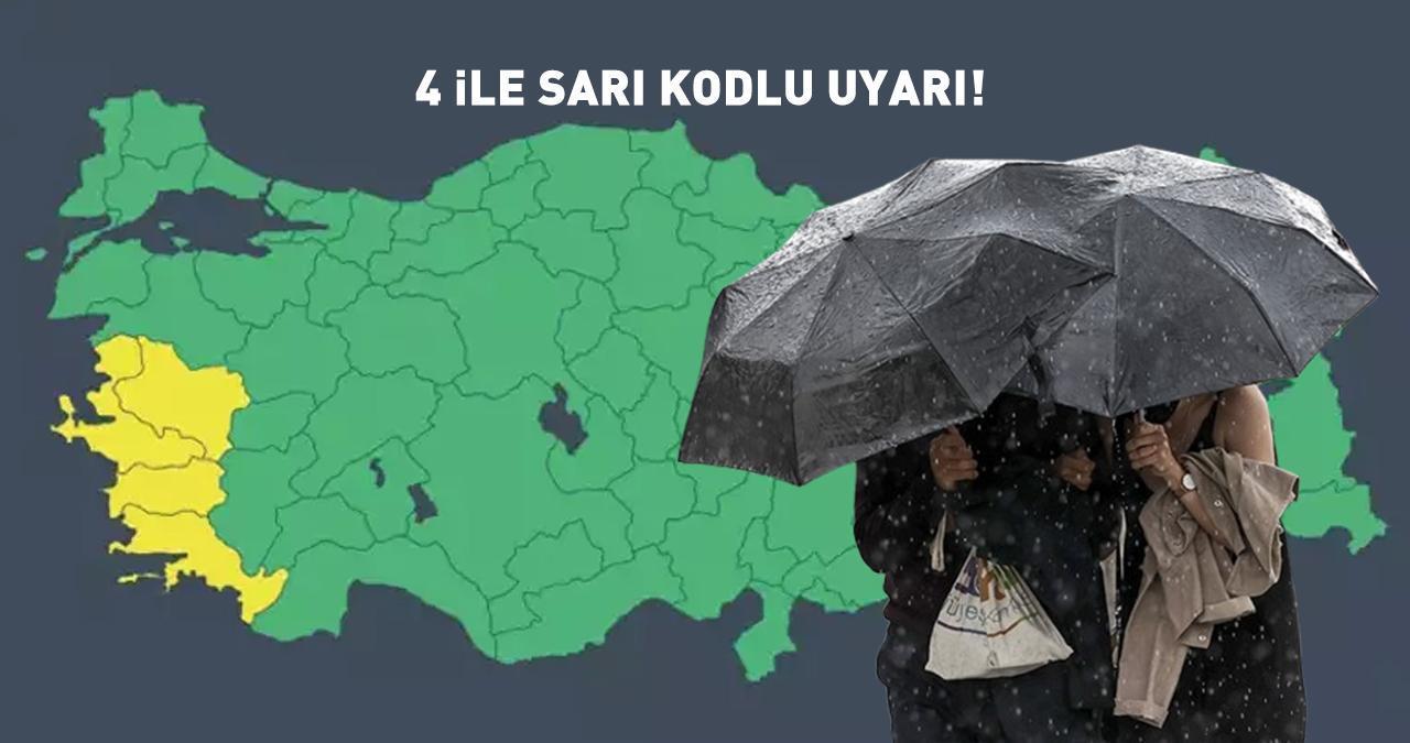 Dikkat! Meteoroloji tarih verip uyardı: 4 ile sarı kodlu uyarı! Sağanak, fırtına...