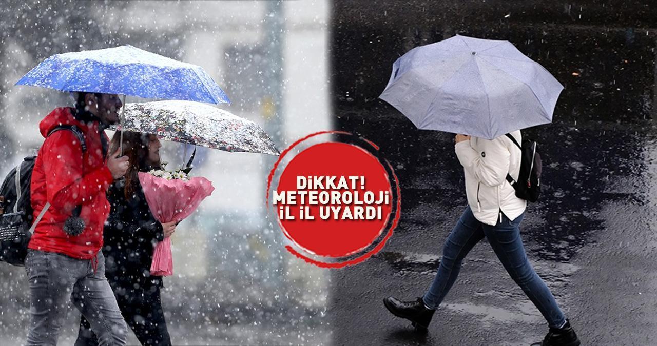 Dikkat! Meteoroloji haritayı güncelledi, il il uyardı: Listede İstanbul ve Ankara da var! Sağanak, kar...