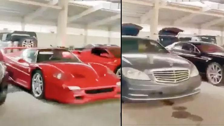 Suriye’deki 61 yıllık Baas rejimi çöktü! Esadların milyonluk otoparkı böyle görüntülendi