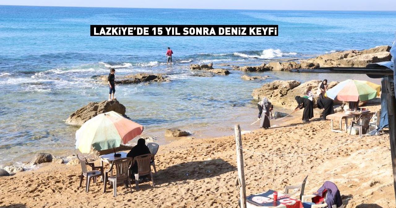 Kimi balık tuttu, kimi güneşlendi, kimi denize girdi... Suriyelilerin 'Lazkiye'de 15 yıl sonra deniz keyfi!