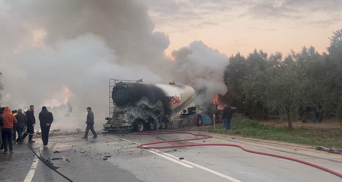 Bursa'da feci kaza! Tanker böyle patladı: 1 kişi hayatını kaybetti