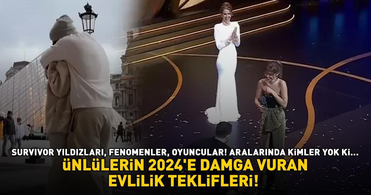 ÜNLÜLERİN 2024'E DAMGA VURAN EVLİLİK TEKLİFLERİ! Survivor yıldızları, fenomenler, oyuncular! Aralarında kimler yok ki...