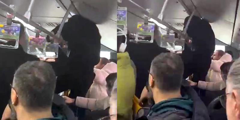 Metrobüste boş koltuk kavgası: Tutunma demirine tırmanıp yumruk attı