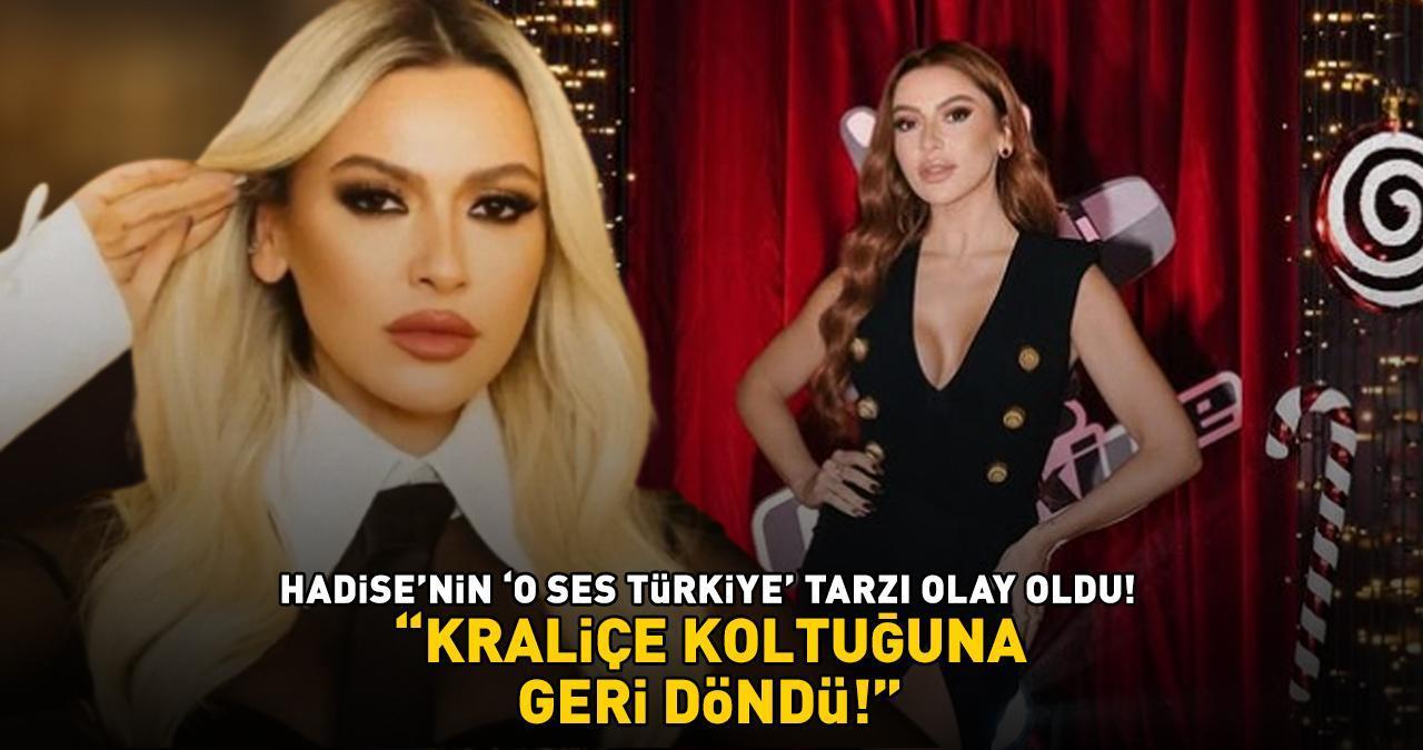 HADİSE'NİN 'O SES TÜRKİYE YILBAŞI' TARZI OLAY OLDU! 'Kraliçe koltuğuna geri döndü'!