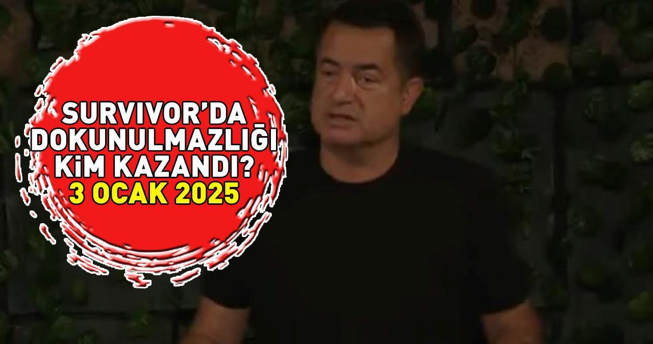 SURVIVOR'DA DOKUNULMAZLIK OYUNUNU KAZANAN TAKIM 3 OCAK 2025: Survivor'da dokunulmazlık oyununu kim kazandı, hangi takım?