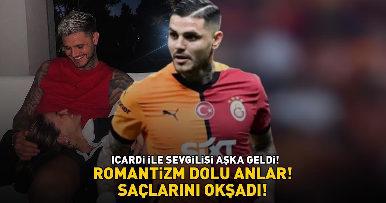 Galatasaray'ın yıldızı Mauro Icardi ile sevgilisi China Suarez aşka geldi! SAÇLARINI OKŞADI