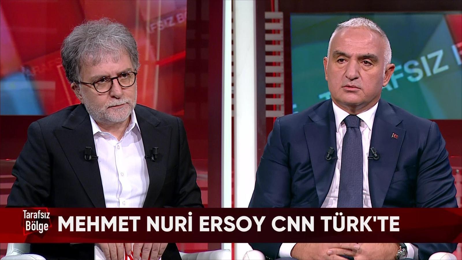 Kültür ve Turizm Bakanı Mehmet Nuri Ersoy, Bolu'da yangın faciasına ilişkin ilk kez CNN TÜRK'te Tarafsız Bölge'de konuştu