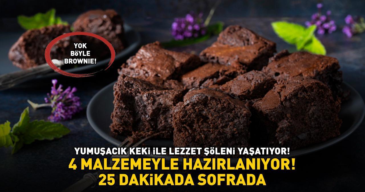 Yok böyle Brownie! Yumuşacık keki ile lezzet şöleni yaşatıyor! 4 malzemeyle hazırlanıyor, 25 DAKİKADA SOFRADA