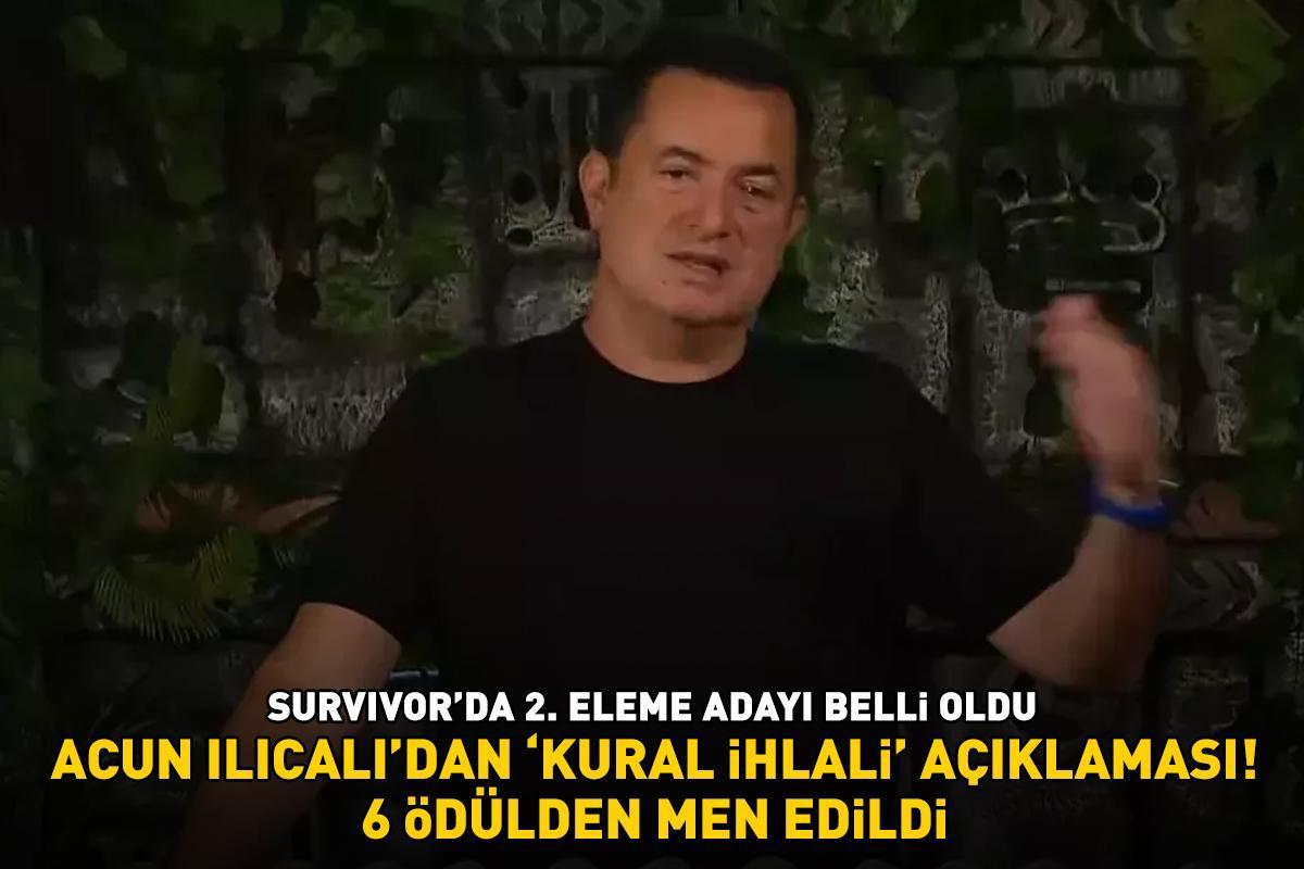 Survivor'da 2. eleme adayı belli oldu! Acun Ilıcalı'dan 'kural ihlali' tepkisi! 6 ödülden men edildi