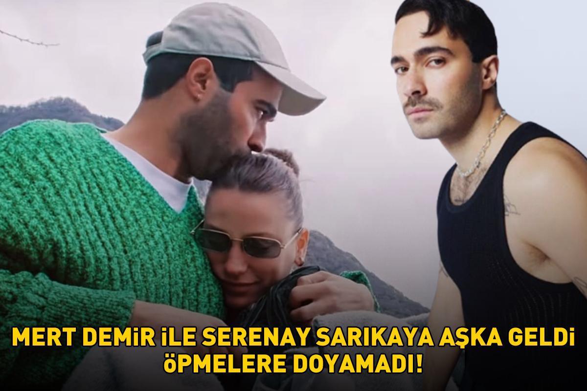 Reklam aşkı iddiası olay olmuştu! Mert Demir'den Sevgililer Günü paylaşımı! Serenay Sarıkaya'yı öpmelere doyamadı