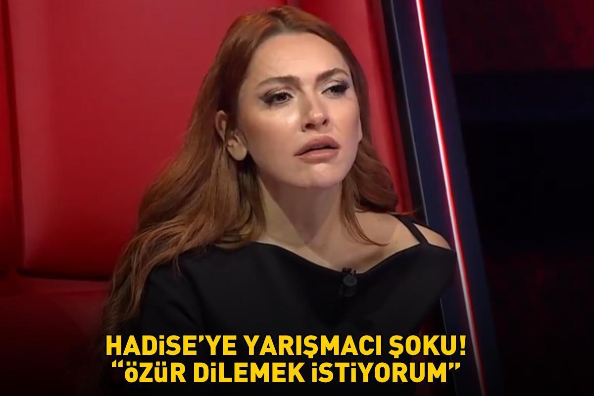 O Ses Türkiye’de Hadise'ye 'yarışmacı' şoku! 'ÖZÜR DİLEMEK İSTİYORUM!'