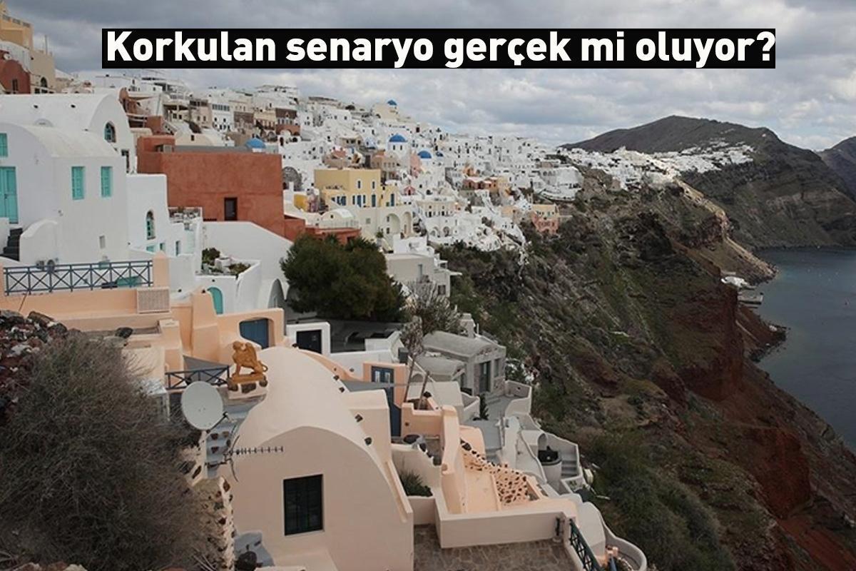 Korkulan senaryo gerçek mi oluyor? Santorini'deki volkan aktif hale geldi!