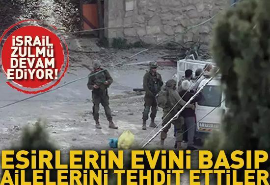 Filistinli esirlerin evlerini basıp, ailelerini tehdit ettiler